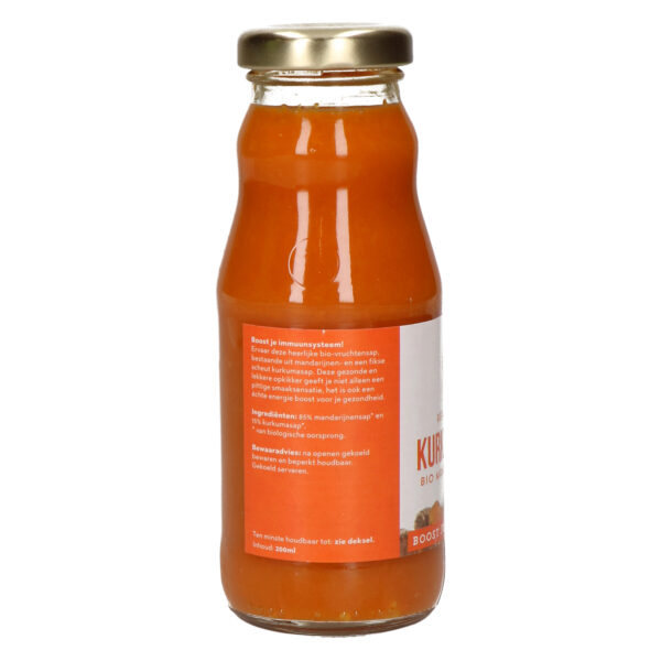 productfoto mandarijn - kurkuma 200ml zijkant 1