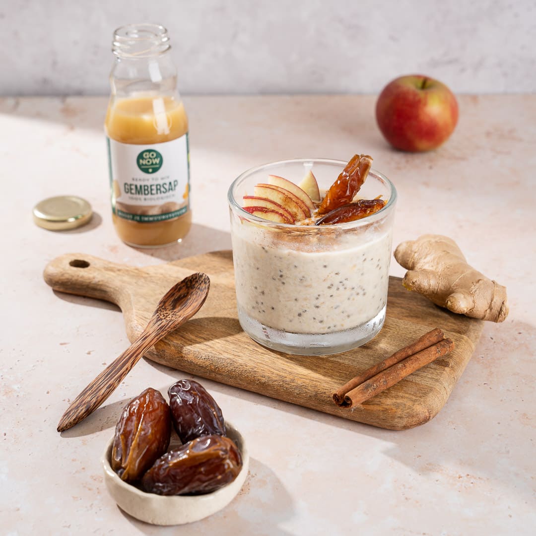 overnight oats met gember