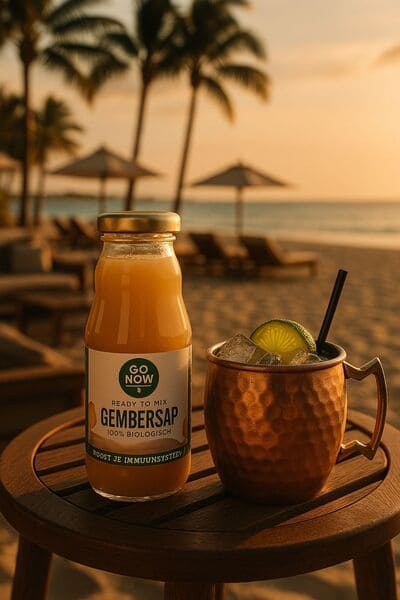 Gember mocktail strand